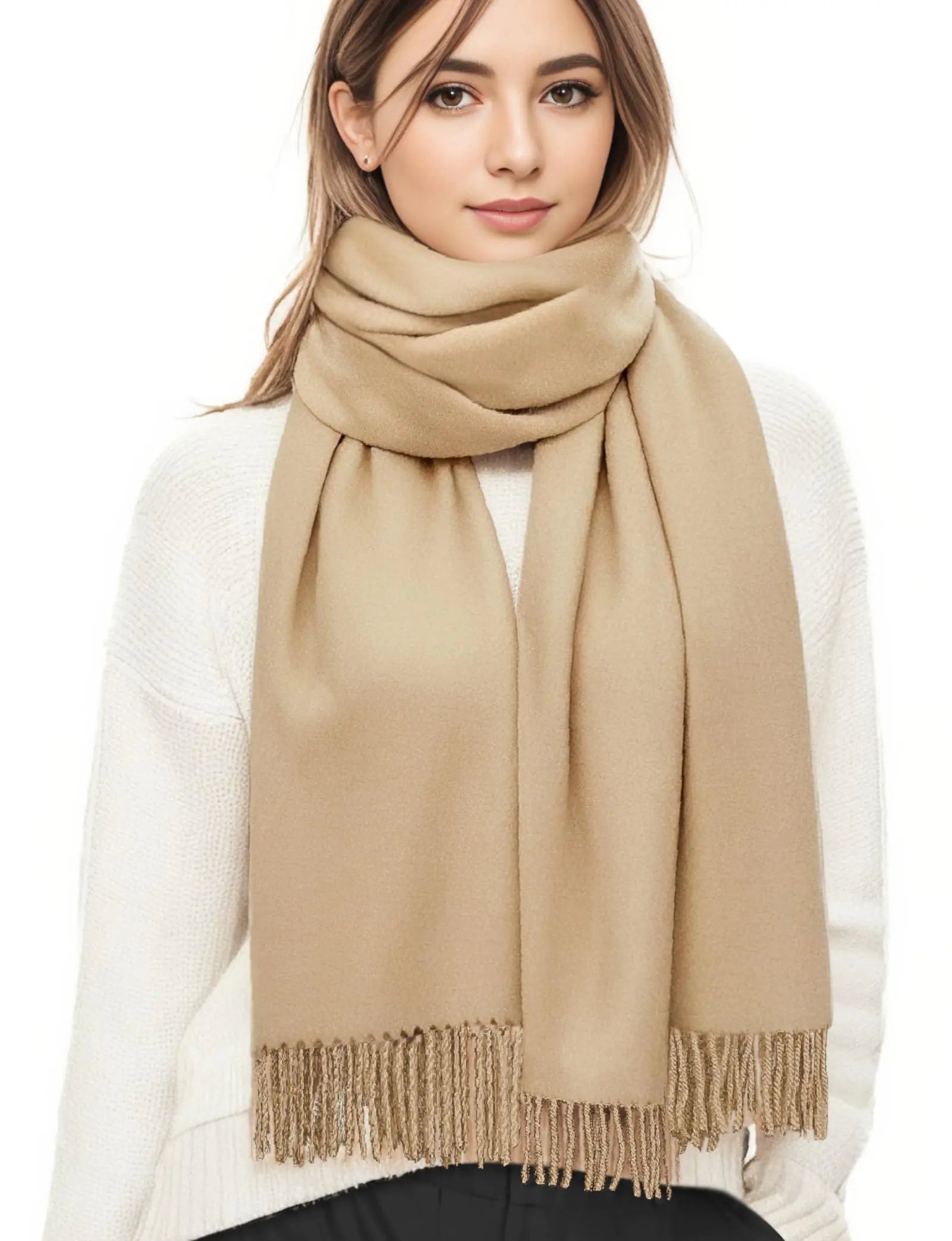 ZENUTA Premium Faux Cashmere Winter Scarf – Soft, Warm & Elegant All-Season Wrap
