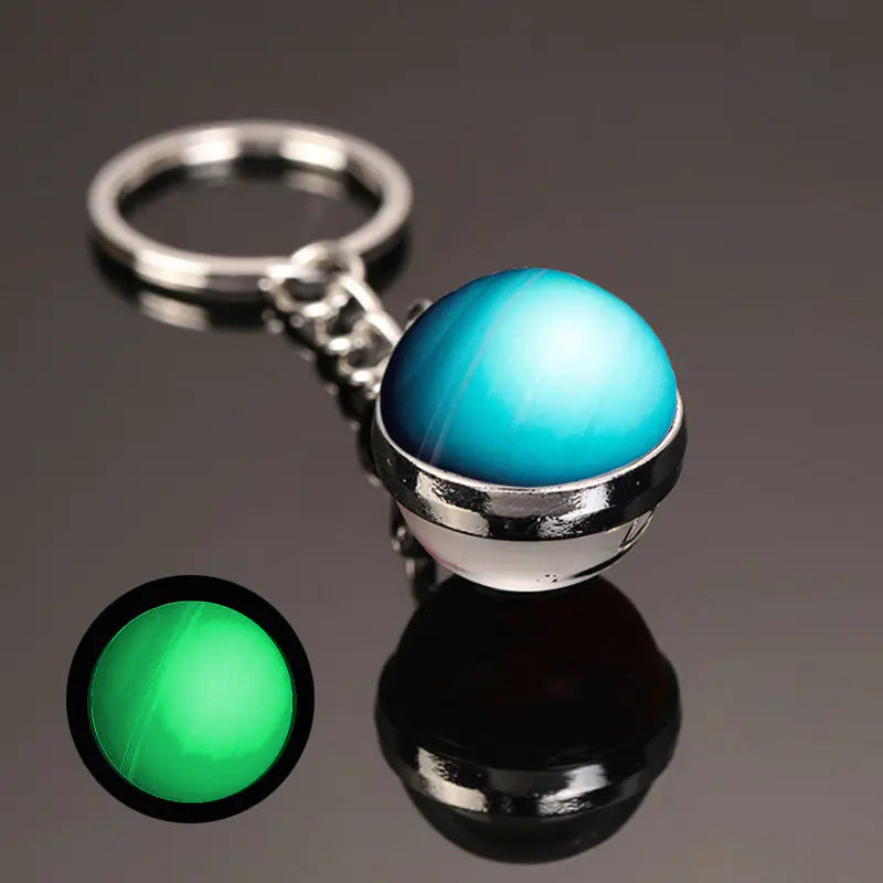 Glow In The Dark Planet Keychain - Solar System Design