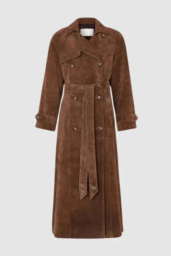 Women’s Quilted Trench Coat – Elegant Winter Outerwear