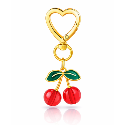 Cherry Bag Charm Keychain – Cute Purse Charm & Trendy Handbag Accessory