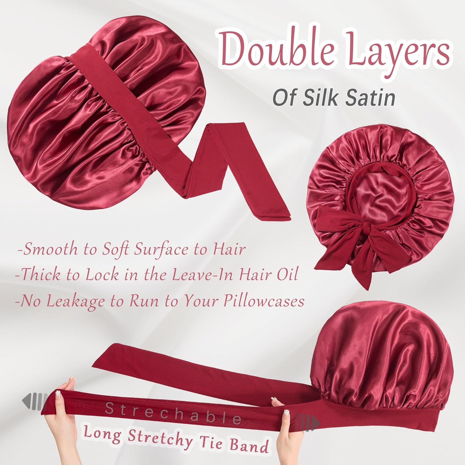 Crowned in Silk Hair Bonnet