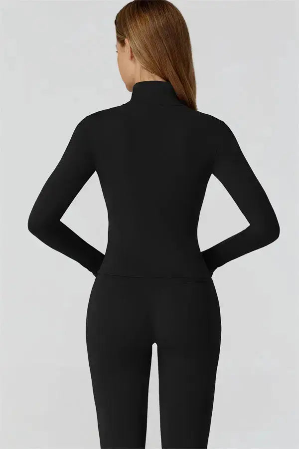The Venus Zip Top Sports Bra Leggings 3-Piece Set Fitglutes Activewear Gymwear Sportswear & Workout Clothes