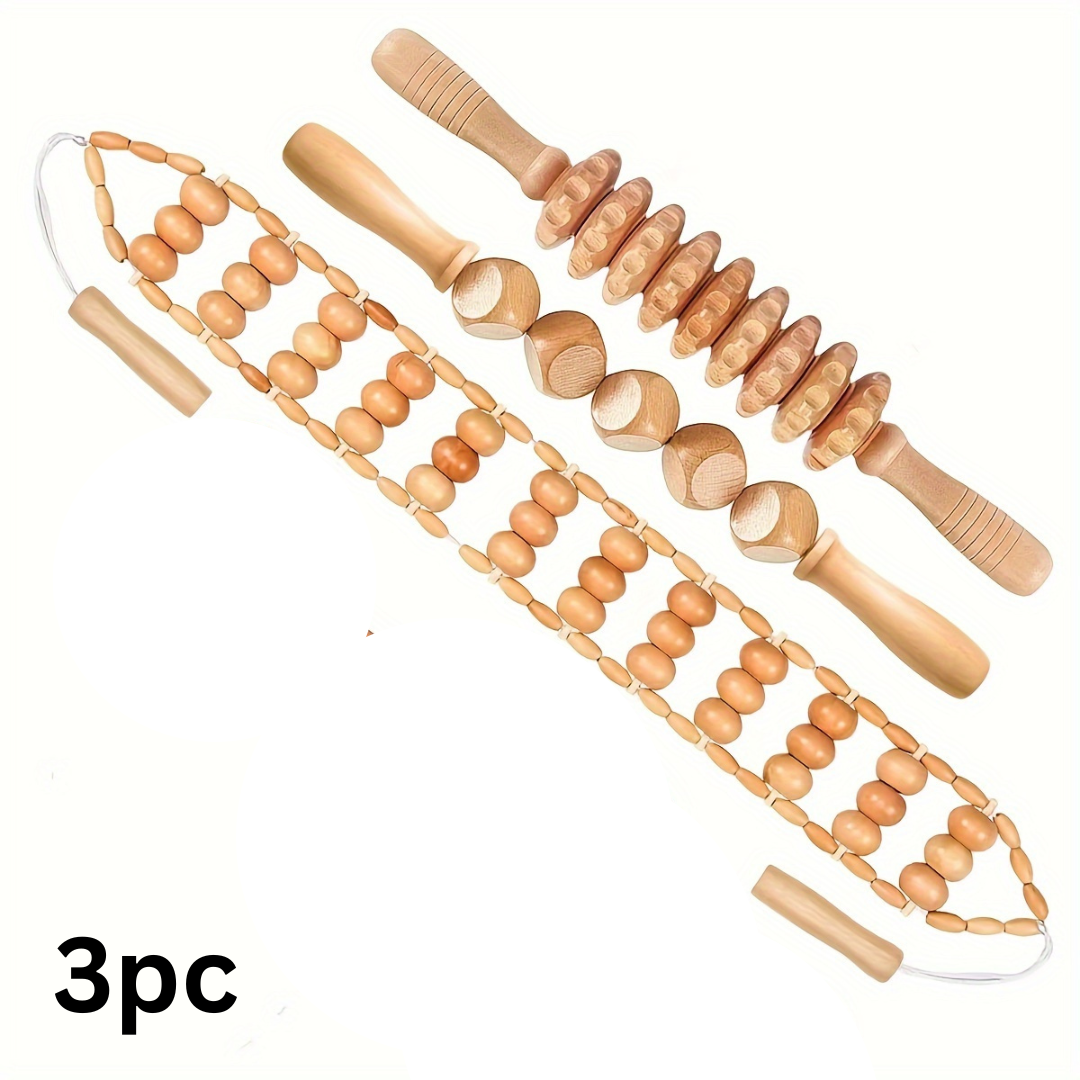 Sculpt & Smooth Wooden Massage Roller Set