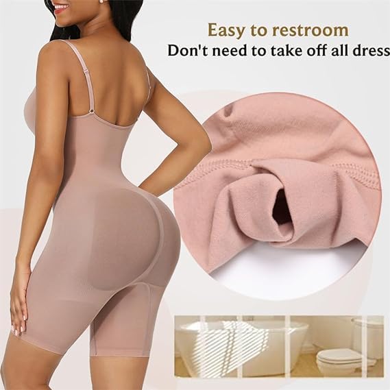 Postpartum Body Shaper Bodysuit with Open-Crotch Design