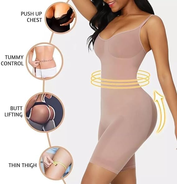 Postpartum Body Shaper Bodysuit with Open-Crotch Design