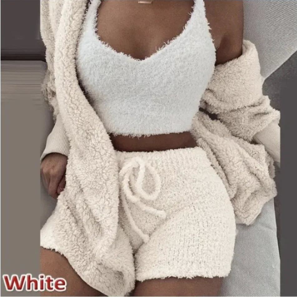 Fashion Plush 3-Piece Women's Loungewear Set