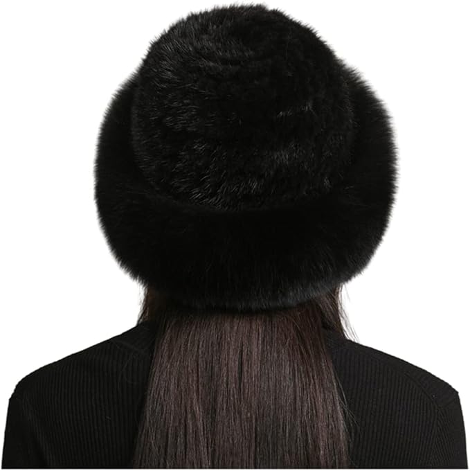 Luxury Mink Hair Hat – Elegant Braided Winter Fur Cap for Women