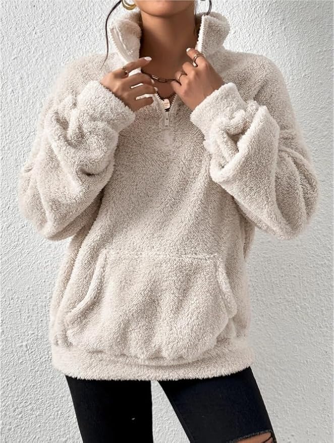 Velvet Stand Collar Sweater for Women | Warm Elegant Autumn & Winter Pullover