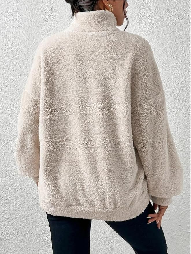 Velvet Stand Collar Sweater for Women | Warm Elegant Autumn & Winter Pullover