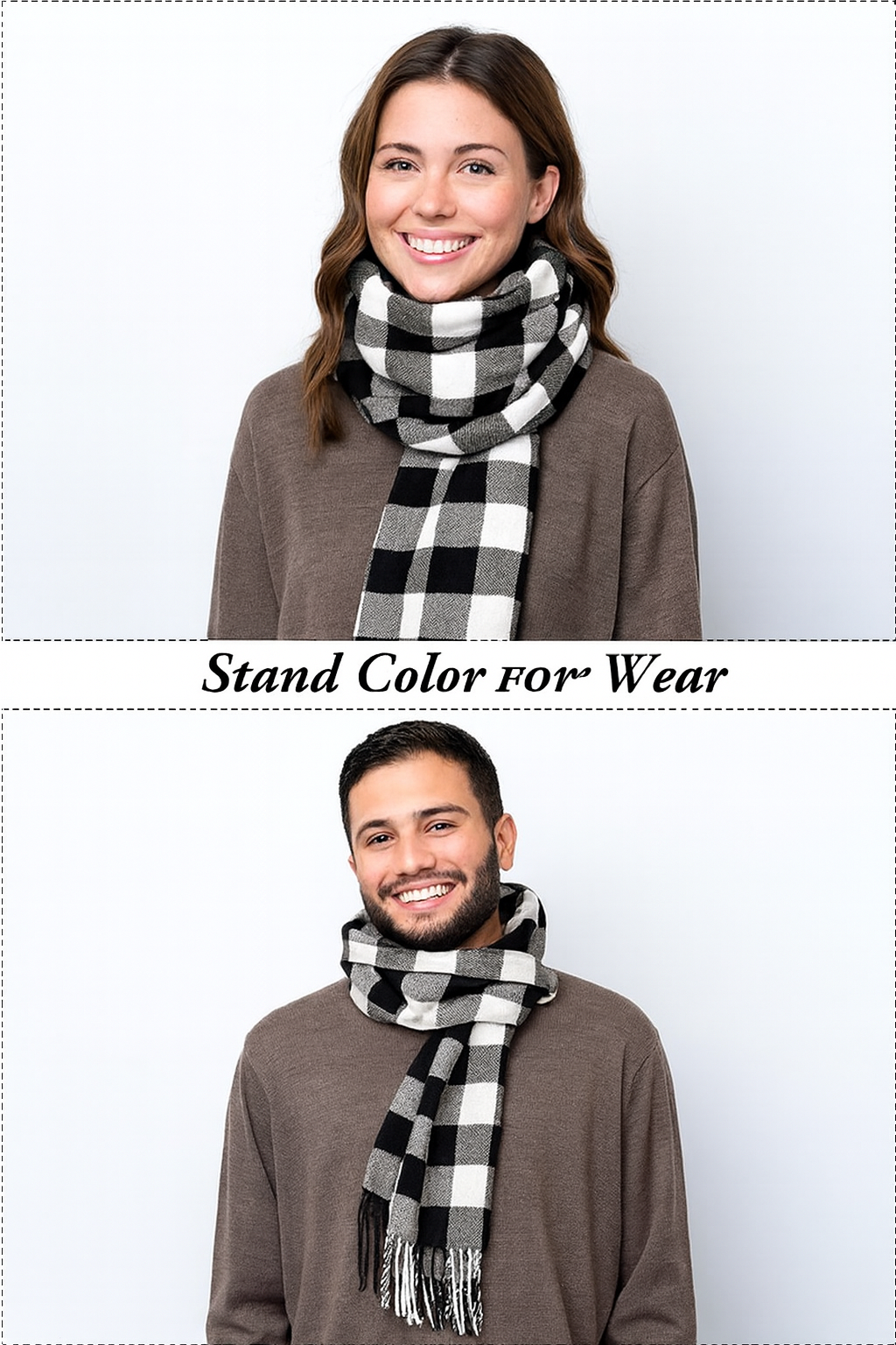 Aneco 5-Piece Buffalo Plaid Winter Warm Set – Beanie, Scarf, Gloves, Earloop Cover & Ear Warmers for Men & Women