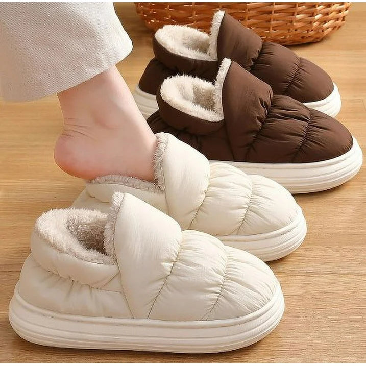 Plush-Lined Winter Boots – Unisex Warm Indoor & Outdoor Non-Slip Fur Boots