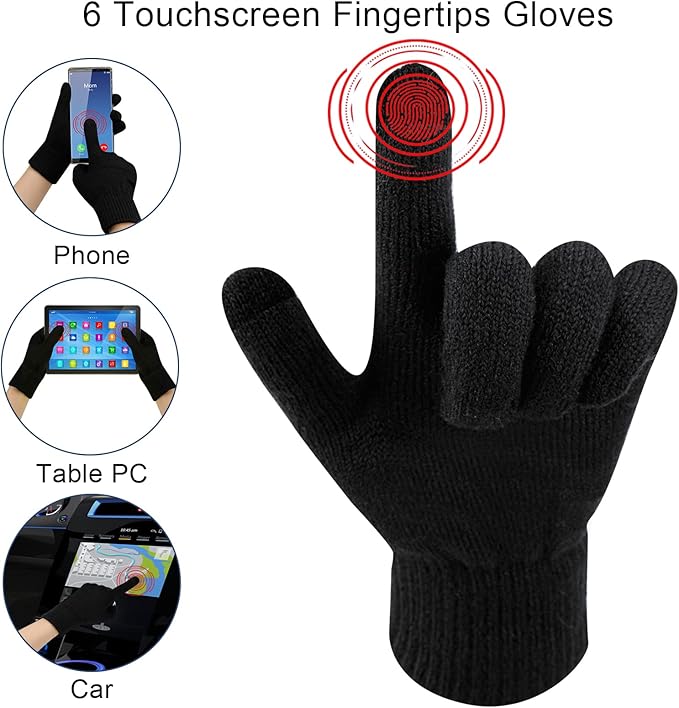 4-Piece Women’s Winter Hat, Scarf & Gloves Set – Warm, Soft & Touchscreen Friendly