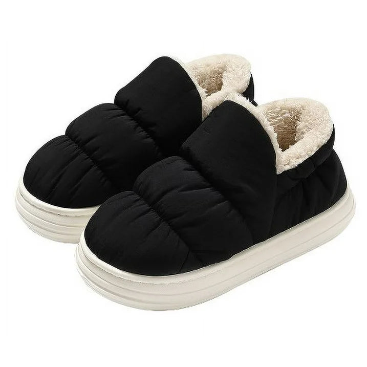 Plush-Lined Winter Boots – Unisex Warm Indoor & Outdoor Non-Slip Fur Boots