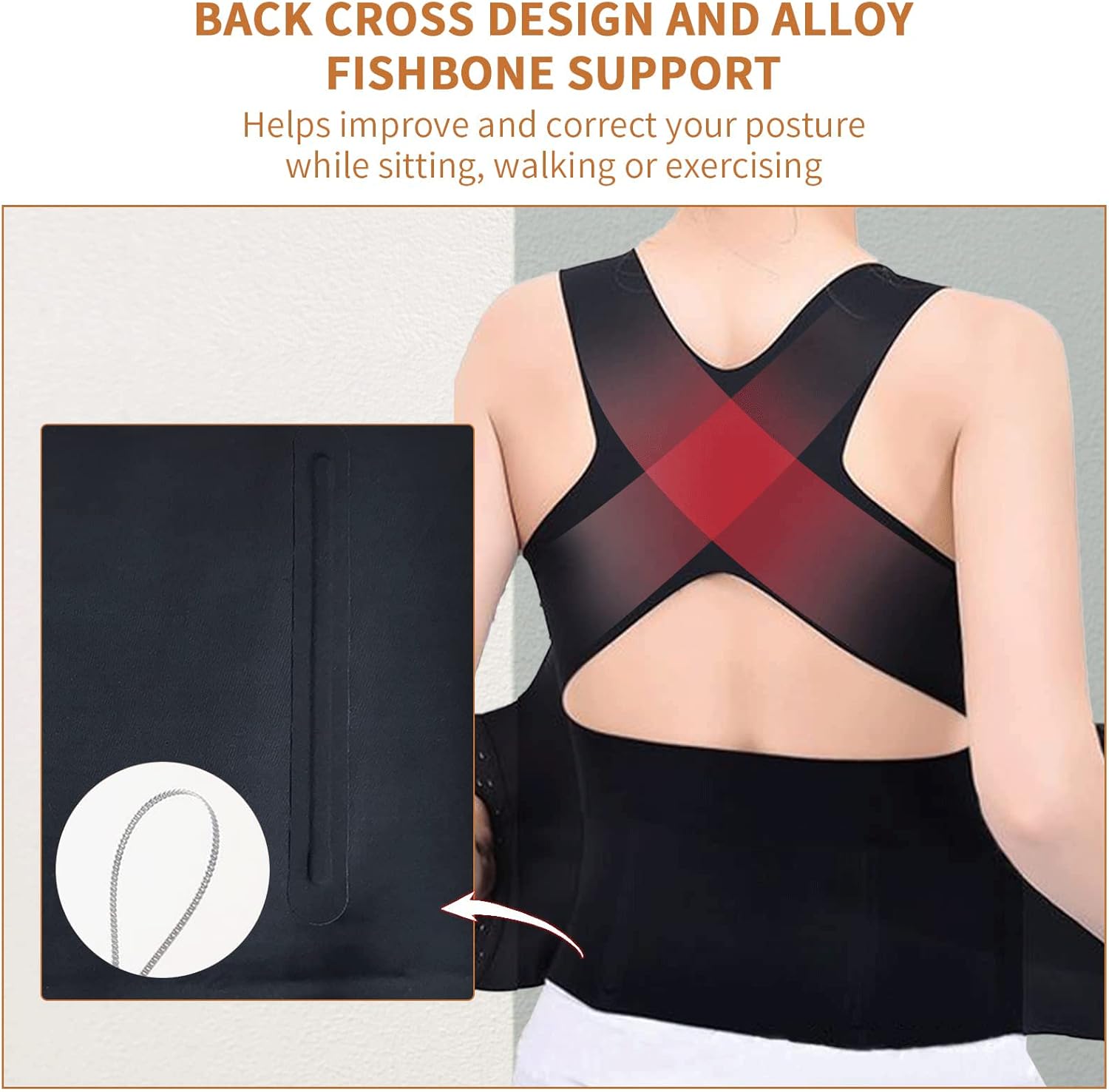 Posture Corrector Bra for Women – Back, Waist & Abdomen Support | Adjustable Comfort Shaping Bra for Better Posture