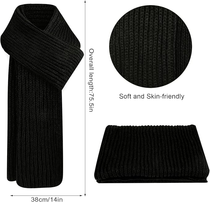 4-Piece Women’s Winter Hat, Scarf & Gloves Set – Warm, Soft & Touchscreen Friendly