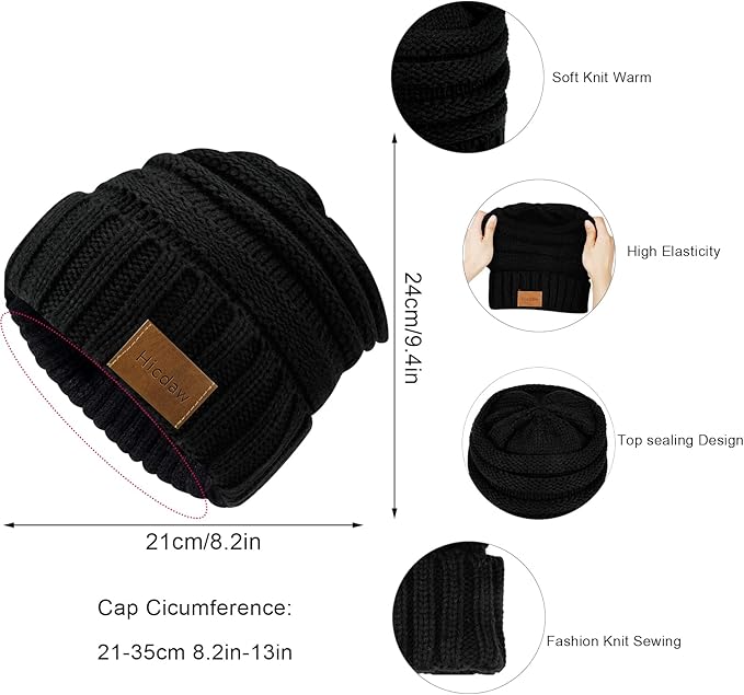 4-Piece Women’s Winter Hat, Scarf & Gloves Set – Warm, Soft & Touchscreen Friendly