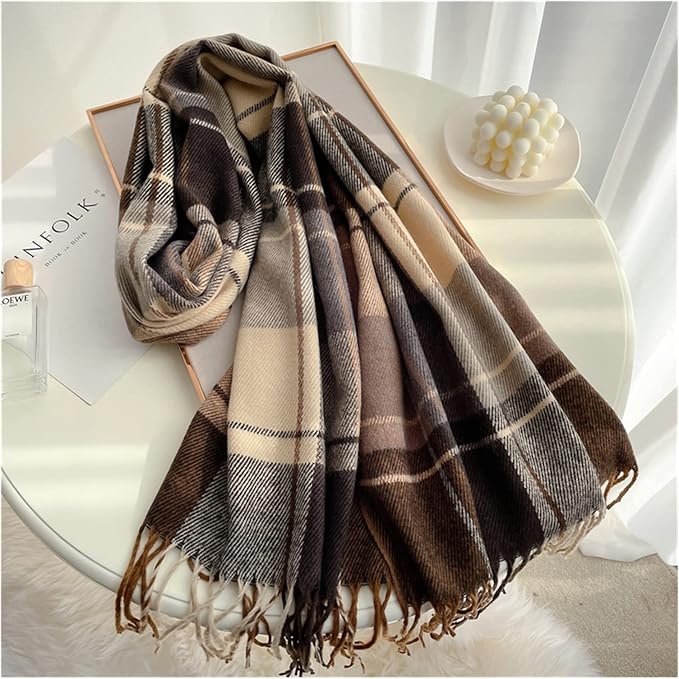 Ester Plaid Winter Scarf (One Piece)