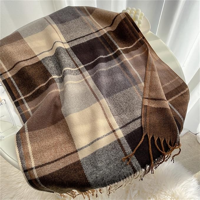 Ester Plaid Winter Scarf (One Piece)