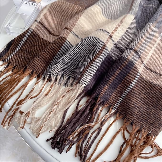 Ester Plaid Winter Scarf (One Piece)