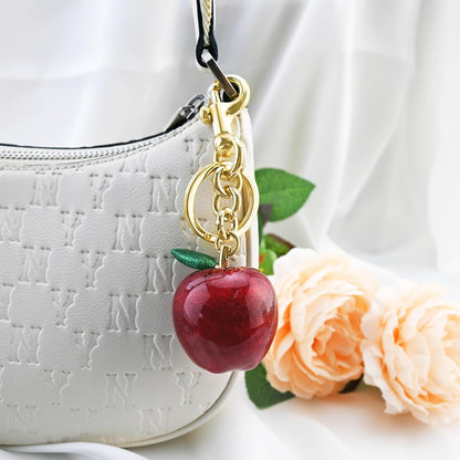 Apple Bag Charm for Handbags Purse Charms Apple Jewelry for Women Cute Fruit Keychain Accessories for Womens Bags Charms for Purses