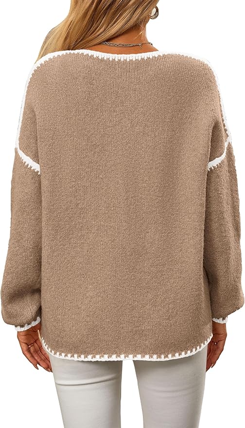 LÁVINE™ Ultra-Soft Oversized Knit Sweater for Women | Cozy Chunky Pullover