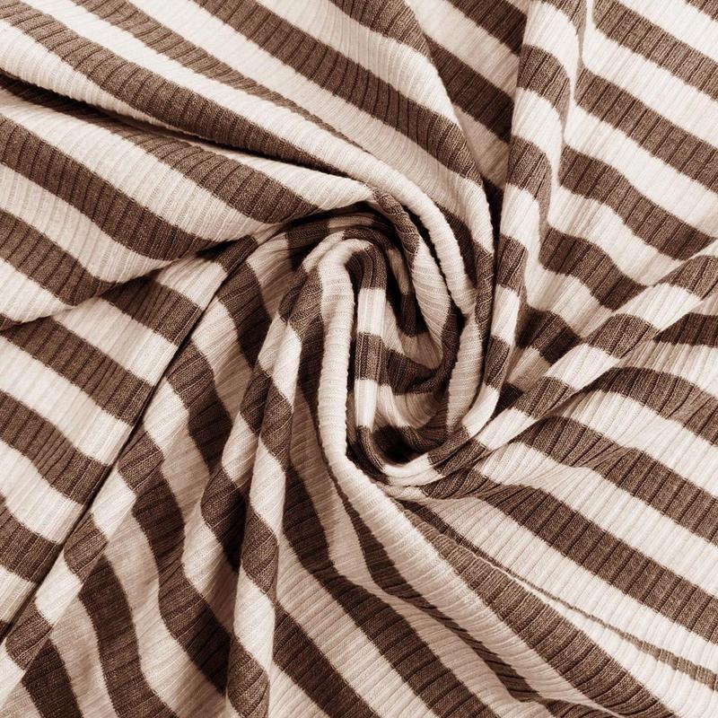 Katchme&Aerkyn Women'S Chic Square Neck Stripe Long Sleeve Crop Top & Low-Rise Wide Leg Trousers Co-Ord, Basic Two Piece Outfits for Lady, Cozy Womenswear(Cn)