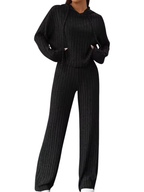 Women’s Hooded Two-Piece Lounge Set | Cozy Autumn & Winter Outfit