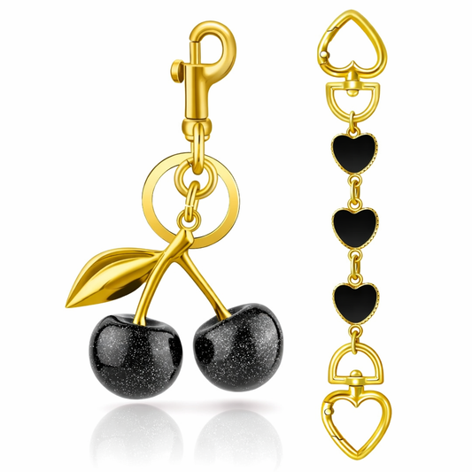 Cherry Bag Charm Keychain – Cute Purse Charm & Trendy Handbag Accessory