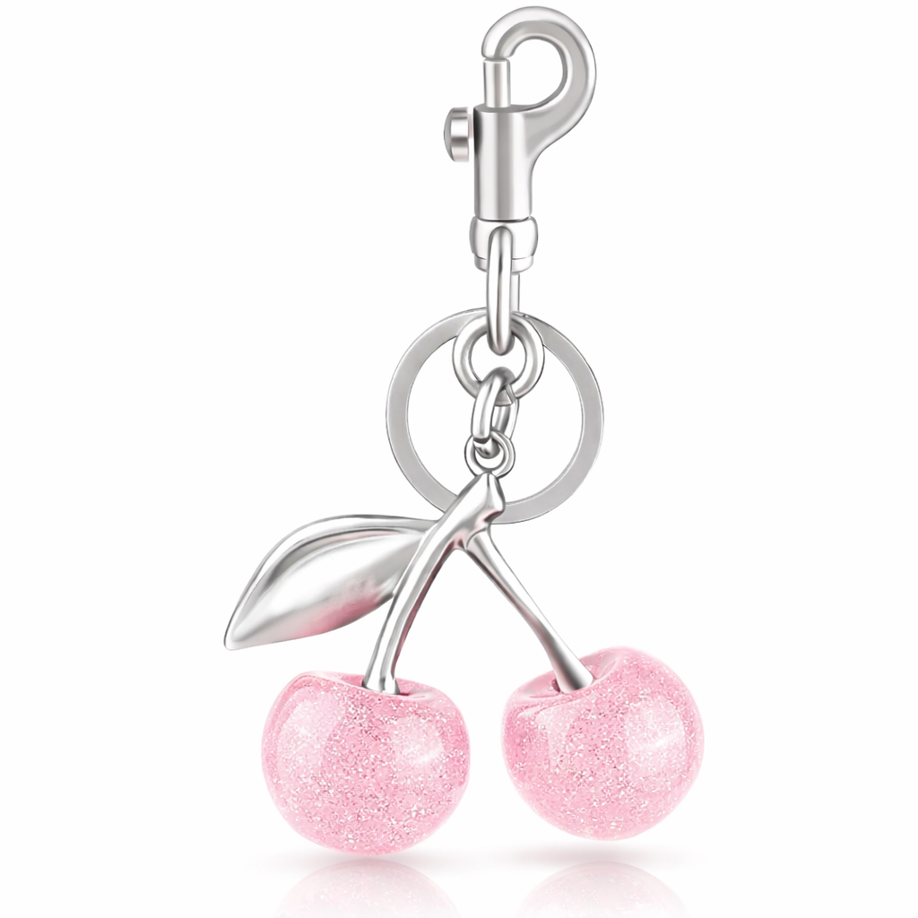 Cherry Bag Charm Keychain – Cute Purse Charm & Trendy Handbag Accessory