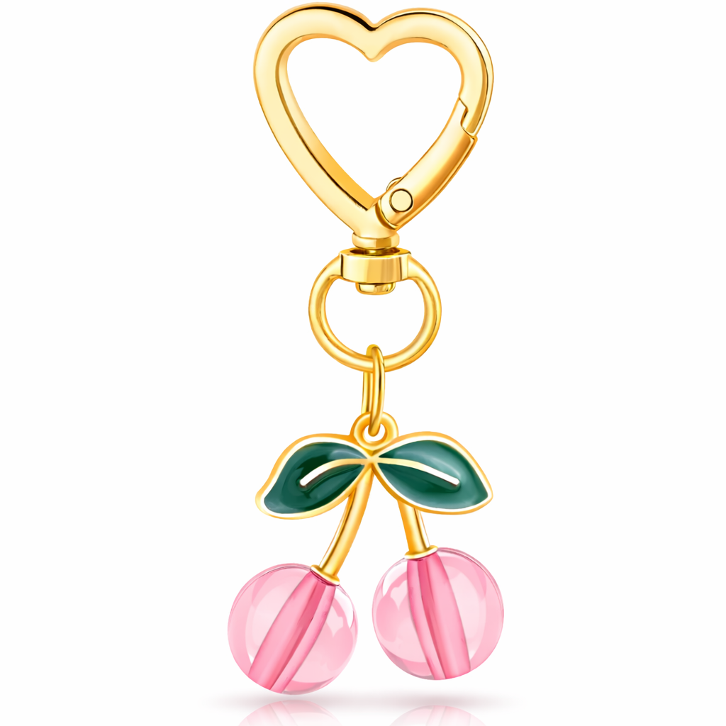 Cherry Bag Charm Keychain – Cute Purse Charm & Trendy Handbag Accessory