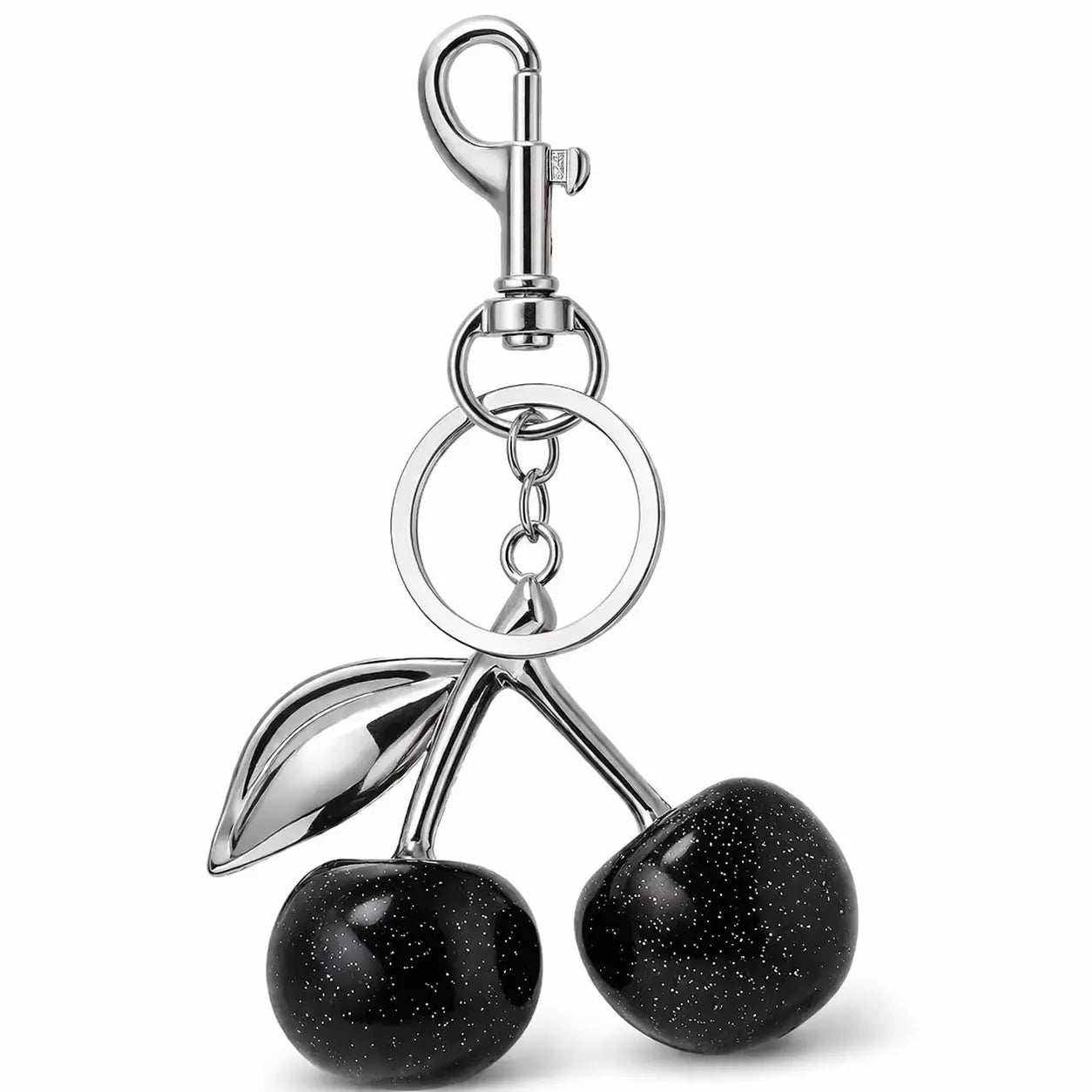 Hypes Inventory gold cherry bag charm keychain, cute purse accessory for women, perfect for handbags and gift-giving.