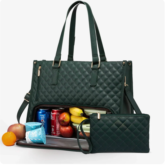 Insulated Lunch & Laptop Bag – Stylish 2-in-1 Work & Travel Tote