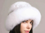 Luxury Mink Hair Hat – Elegant Braided Winter Fur Cap for Women