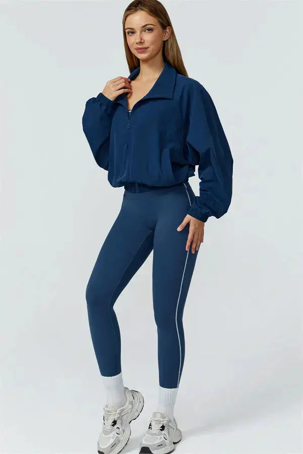 The Venus Zip Jacket Sports Bra Leggings 3-Piece Set Fitglutes Activewear Gymwear Sportswear & Workout Clothes