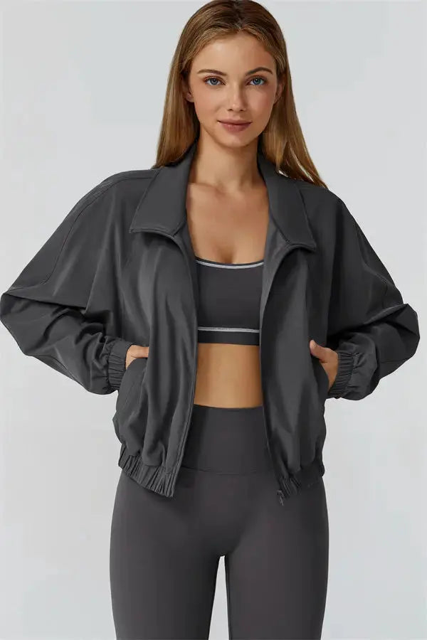 The Venus Zip Jacket Sports Bra Leggings 3-Piece Set Fitglutes Activewear Gymwear Sportswear & Workout Clothes