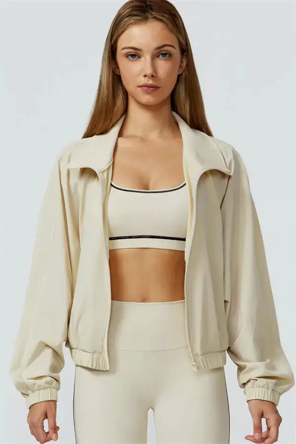 The Venus Zip Jacket Sports Bra Leggings 3-Piece Set Fitglutes Activewear Gymwear Sportswear & Workout Clothes