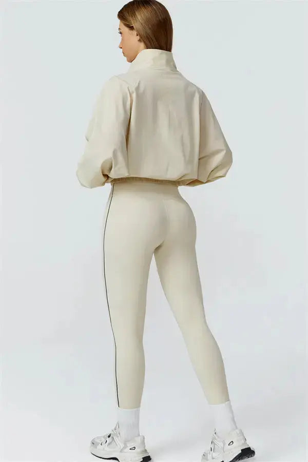 The Venus Zip Jacket Sports Bra Leggings 3-Piece Set Fitglutes Activewear Gymwear Sportswear & Workout Clothes