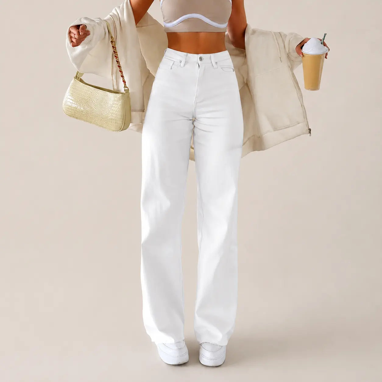 Flairé™ High Waisted Flared Jeans 70s Vintage Bell Bottom Denim Flairé™