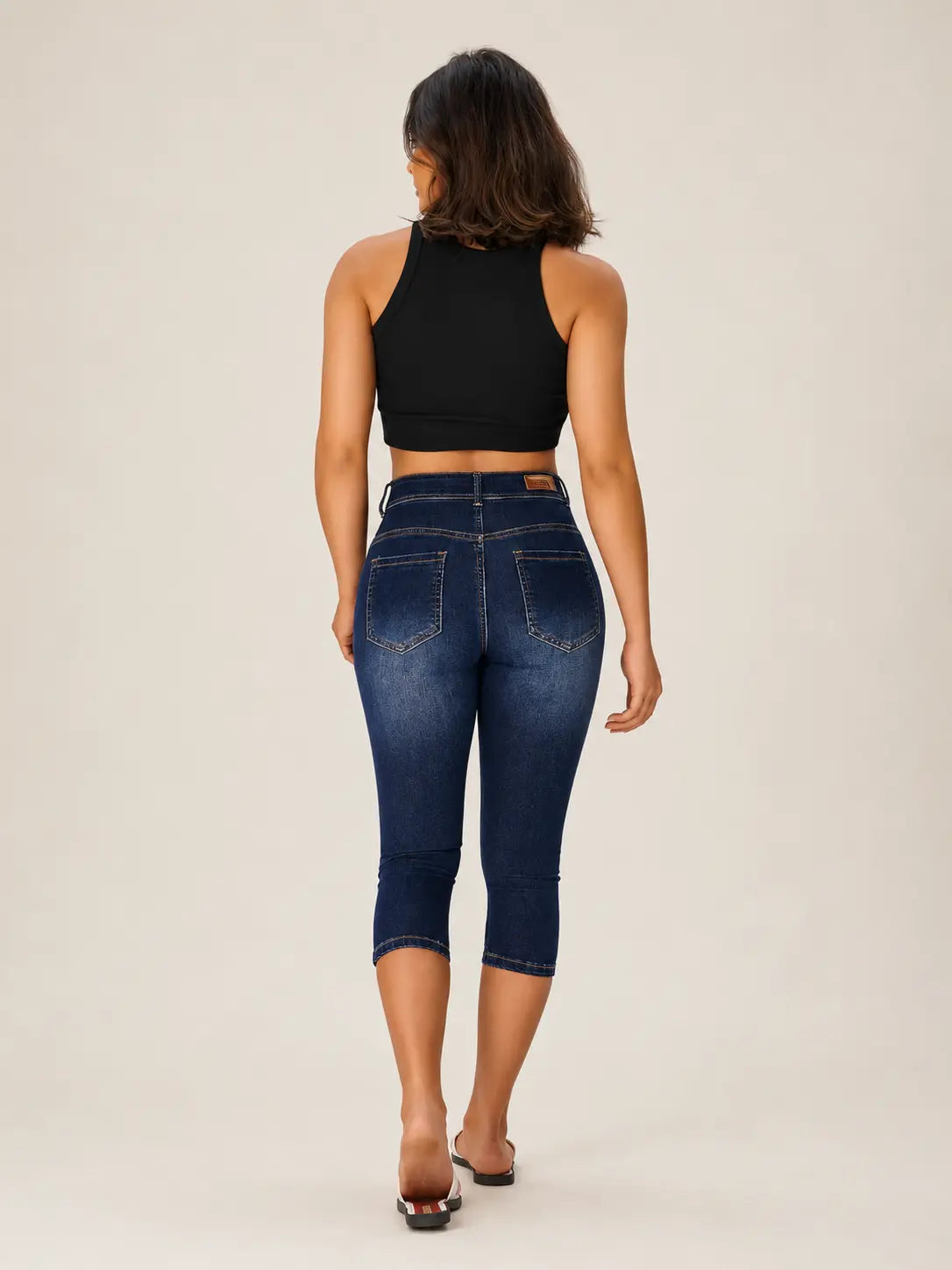 Flairé™ Mid Rise Skinny Capri Jeans – Stretchy Front Seam Denim Hypes Inventory