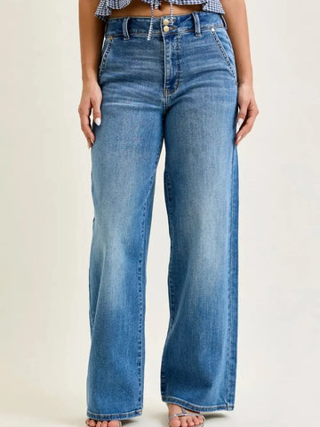 Judy Blue Classy Trouser LIGHT High Waist Wide Leg Jean