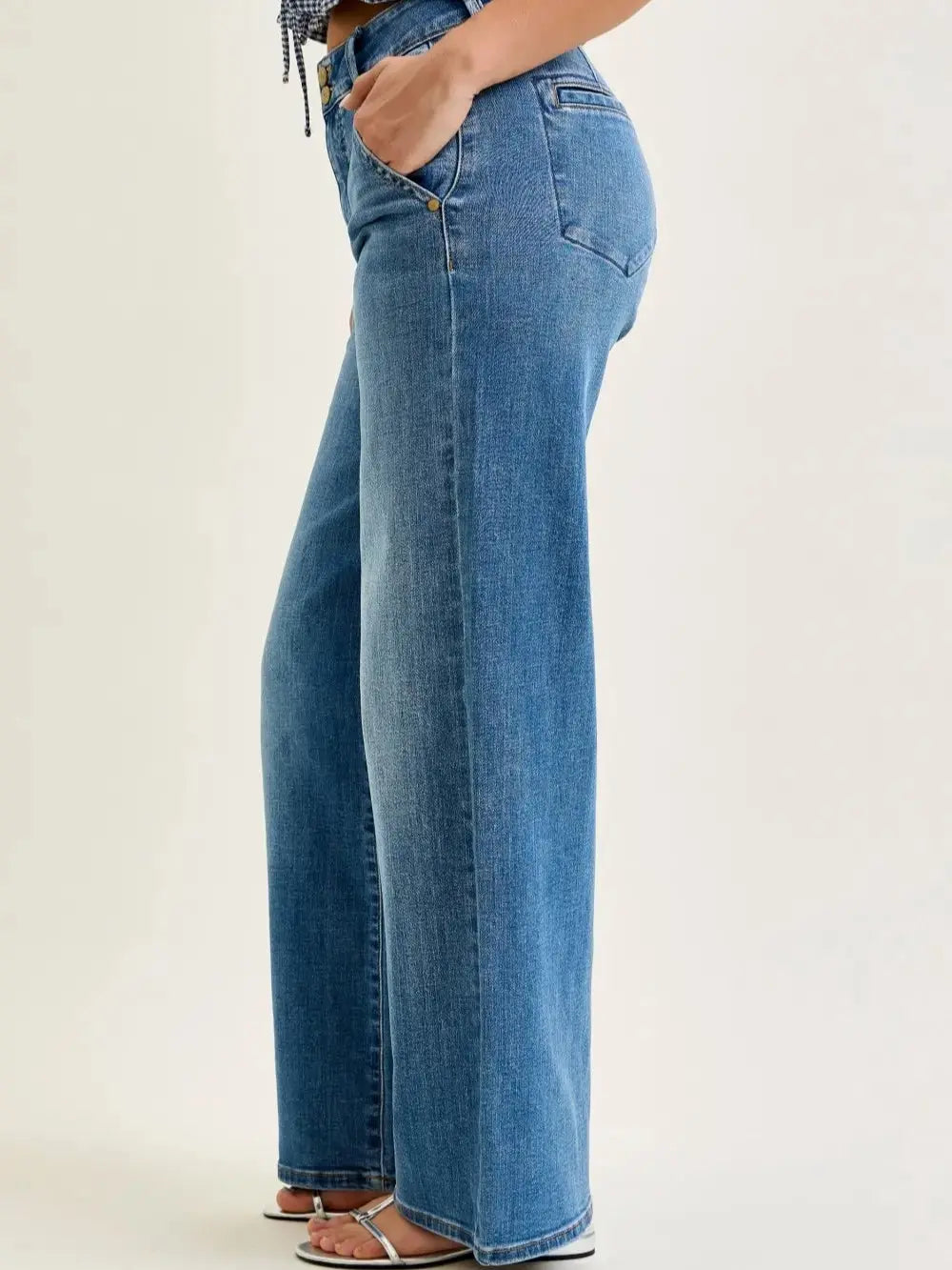 Judy Blue Classy Trouser LIGHT High Waist Wide Leg Jean