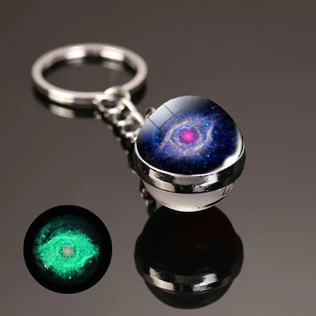 Glow In The Dark Planet Keychain - Solar System Design
