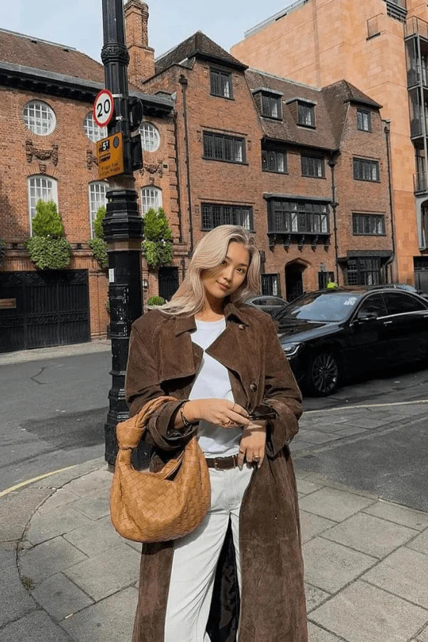 Women’s Quilted Trench Coat – Elegant Winter Outerwear