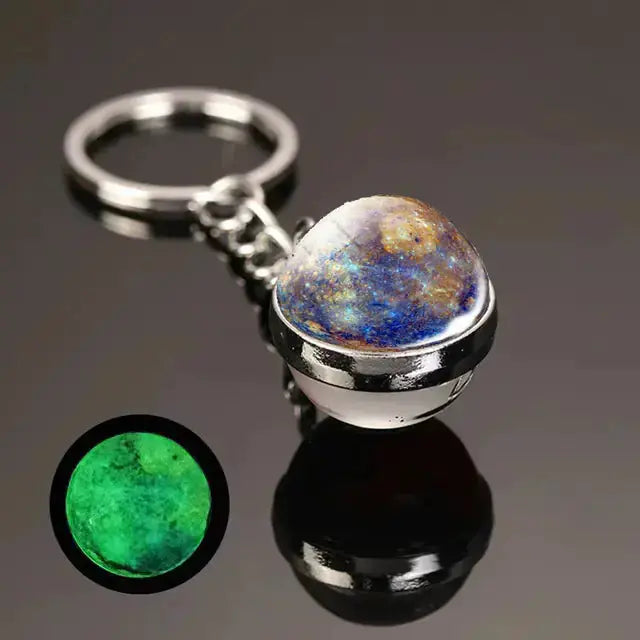 Glow In The Dark Planet Keychain | Solar System Space Key Ring Hypes Inventory