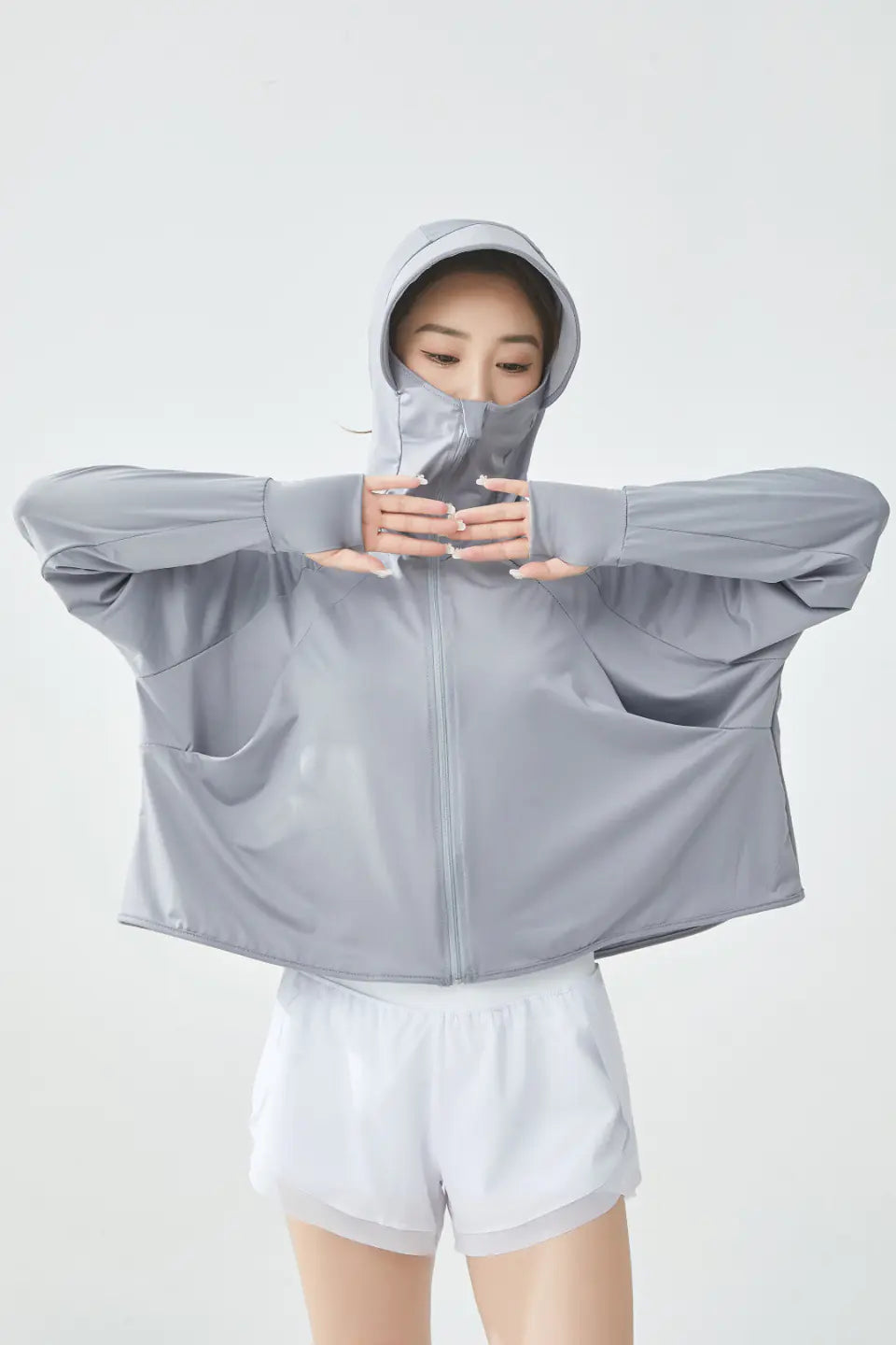 UPF50+ Women's Sun Protection Ice Silk Cover-Up