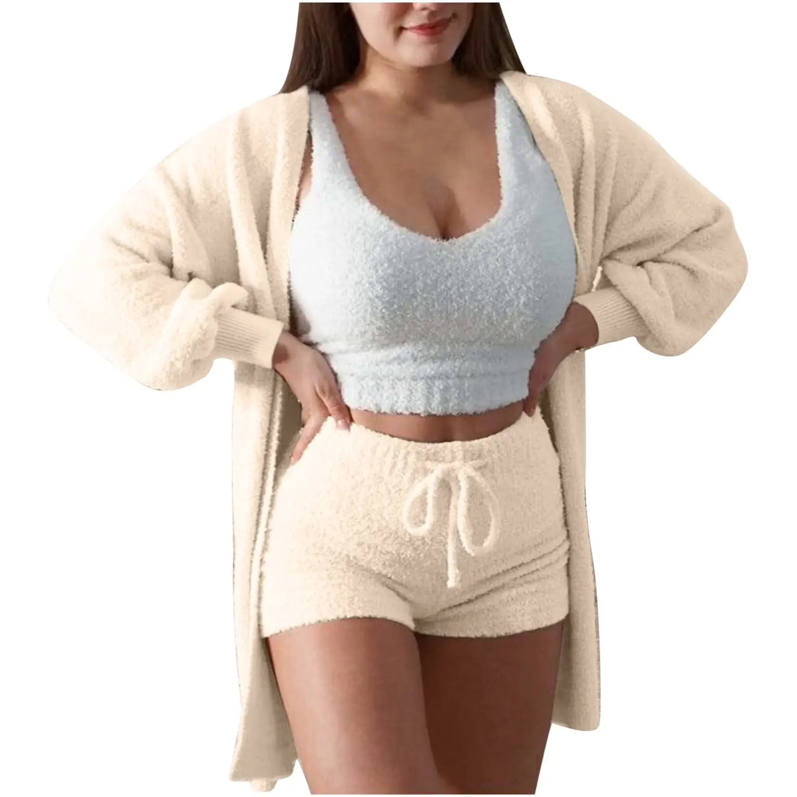 Fashion Plush 3-Piece Women's Loungewear Set Hypes Inventory