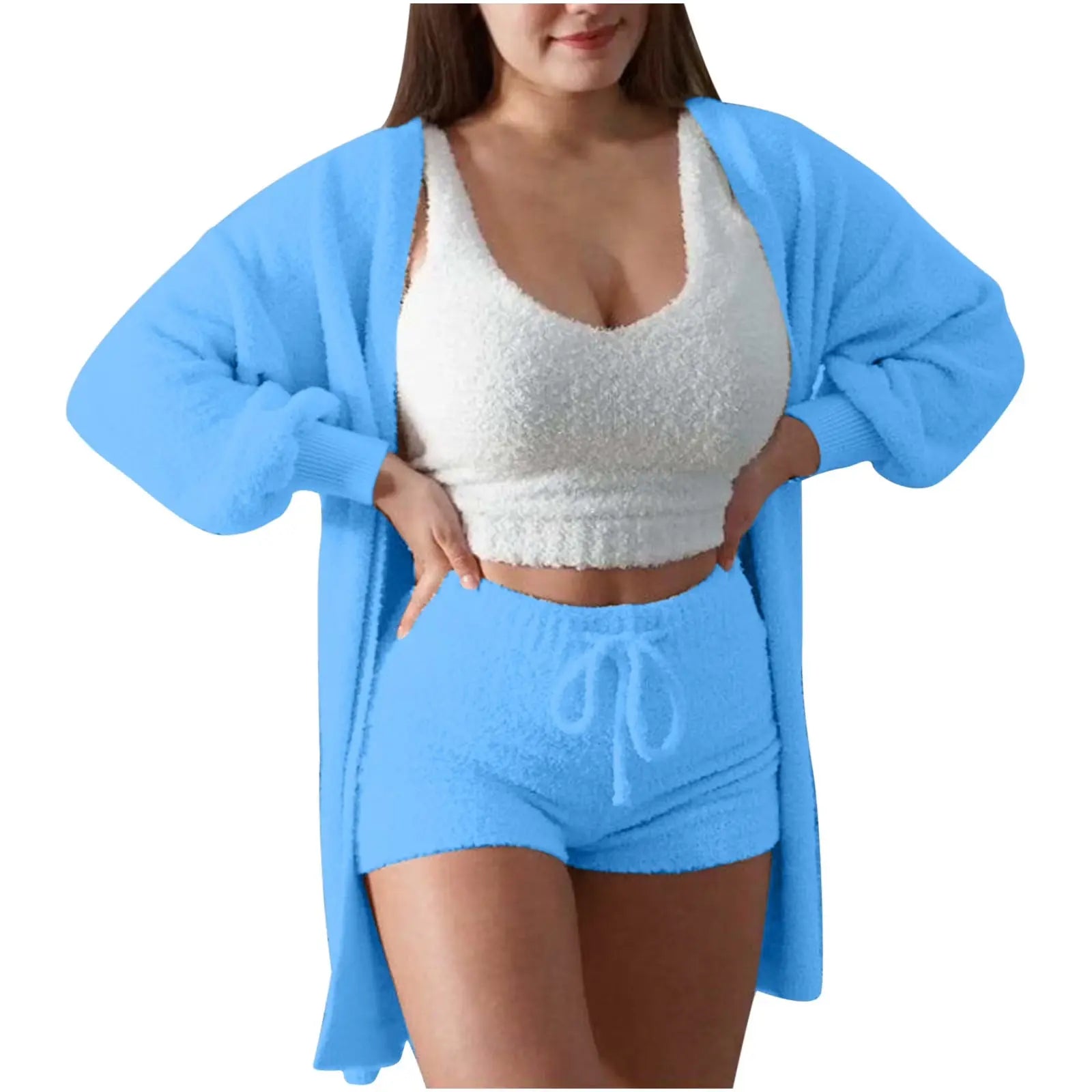 Fashion Plush 3-Piece Women's Loungewear Set Hypes Inventory