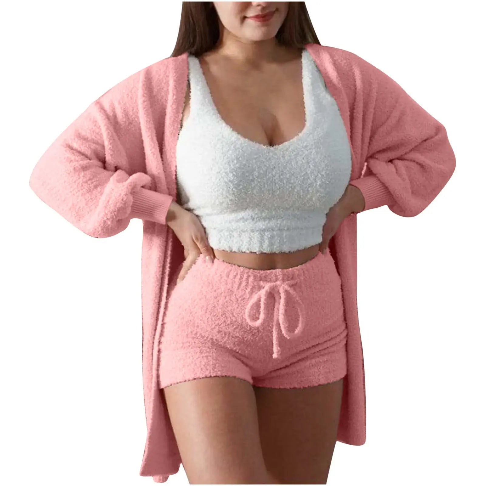 Fashion Plush 3-Piece Women's Loungewear Set Hypes Inventory