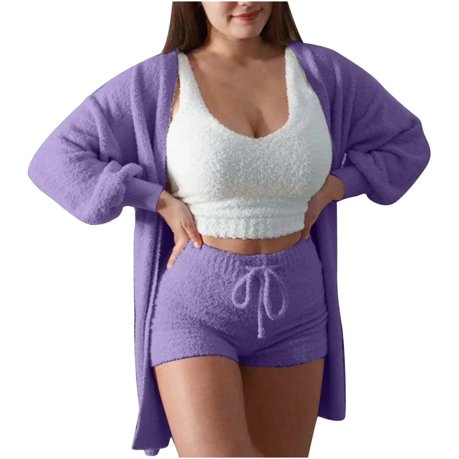 Fashion Plush 3-Piece Women's Loungewear Set Hypes Inventory