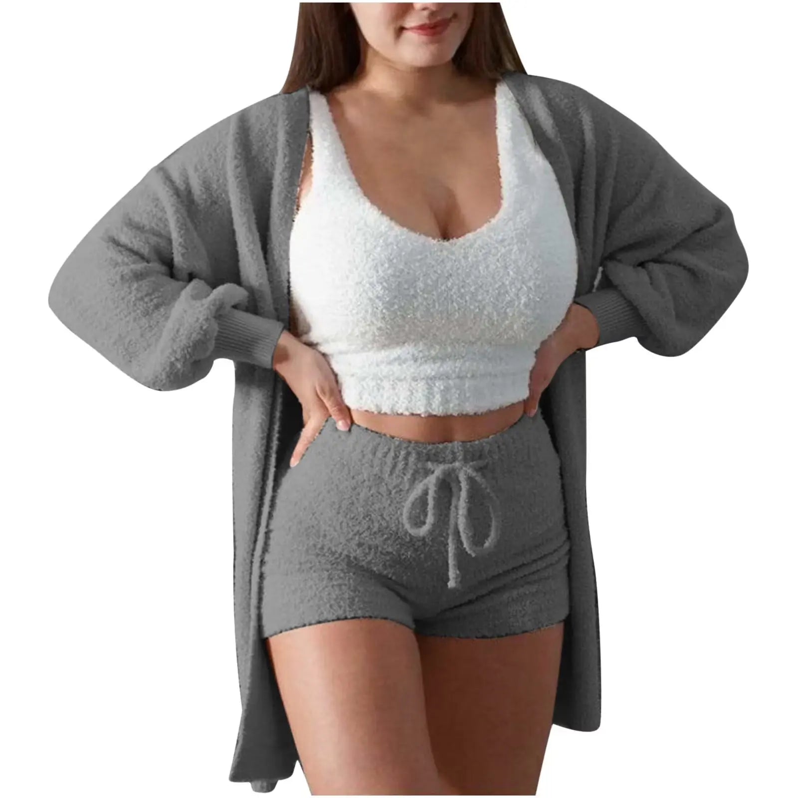 Fashion Plush 3-Piece Women's Loungewear Set Hypes Inventory